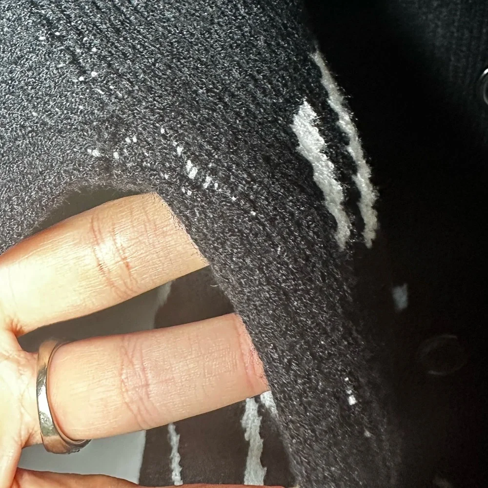 Cute Kawaii Cartoon Dinosaur Print Long Sleeve Loose Knitted Cardigan w Buttons - Picture 11 of 11